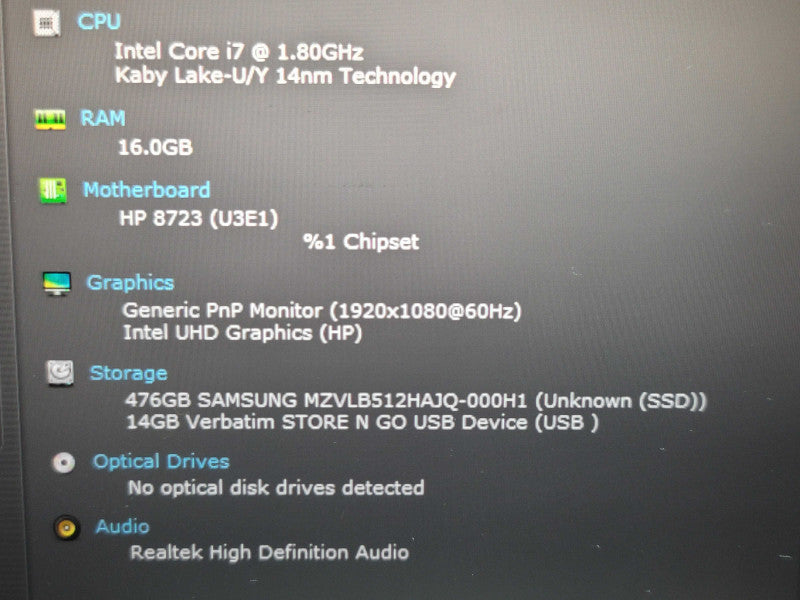 HP EliteBook 840 G7| i7-10610U| 16GB DDR4| 512GB SSD FOR PARTS/REPAIR  β BudLap