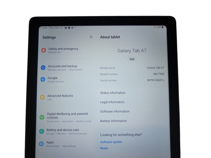 Samsung Galaxy Tab A7 - 32GB - Dark Gray Q(