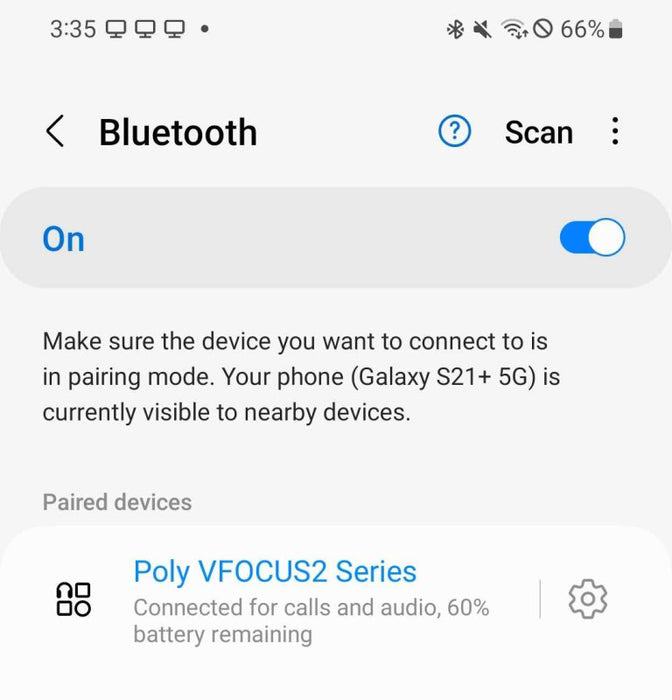 Poly VF0CUS2 wireless Bluetooth headphone _