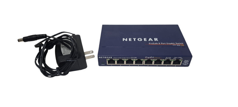 Netgear 8-Port 10/100/1000 Gigabit Ethernet Unmanaged Switch W/Power Adapter