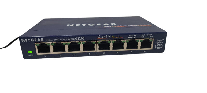 Netgear 8-Port 10/100/1000 Gigabit Ethernet Unmanaged Switch W/Power Adapter