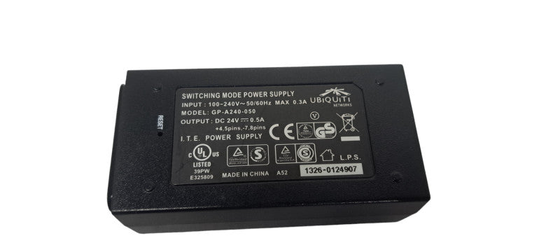 Ubiquiti Passive PoE Injector Switching Gigabit Power Supply GP-A240-050G