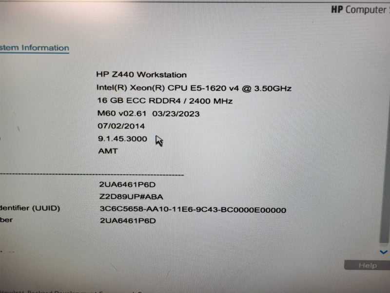 HP Z440 Workstation| Xeon E5-1620 v4 @ 3.50GHz, 16GB DDR4, QUADRO K2200 GPU $