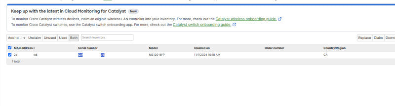 Cisco Meraki MS120-8FP Access Switch MS120-8FP-HW Unclaimed $