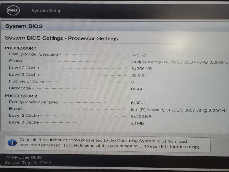 Dell PE R630 1U 8x 2.5" 2x Xeon E5-2667 v3 3.2GHz 32GB DDR4 PERC H730 Mini !