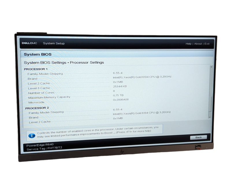 Dell PowerEdge 1U R640 2x Intel Xeon Gold 6134 @ 3.20Ghz 128GB RAM -