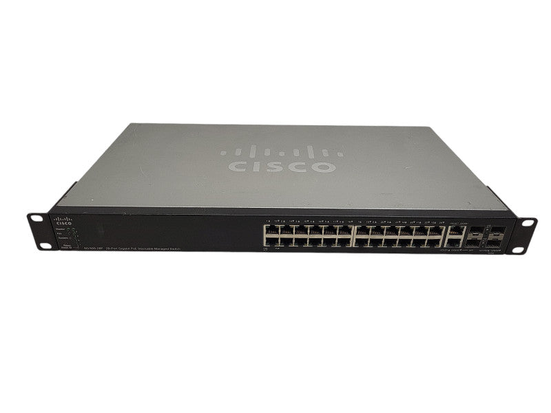 Cisco SG500-28P | 28-Port Gigabit PoE Stackable Managed Switch | 4x SFP Q$