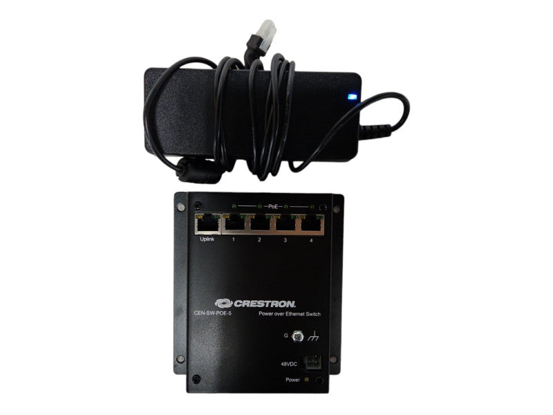 Crestron CEN-SW-POE-5 Power Over Ethernet Switch w/ Power Adapter