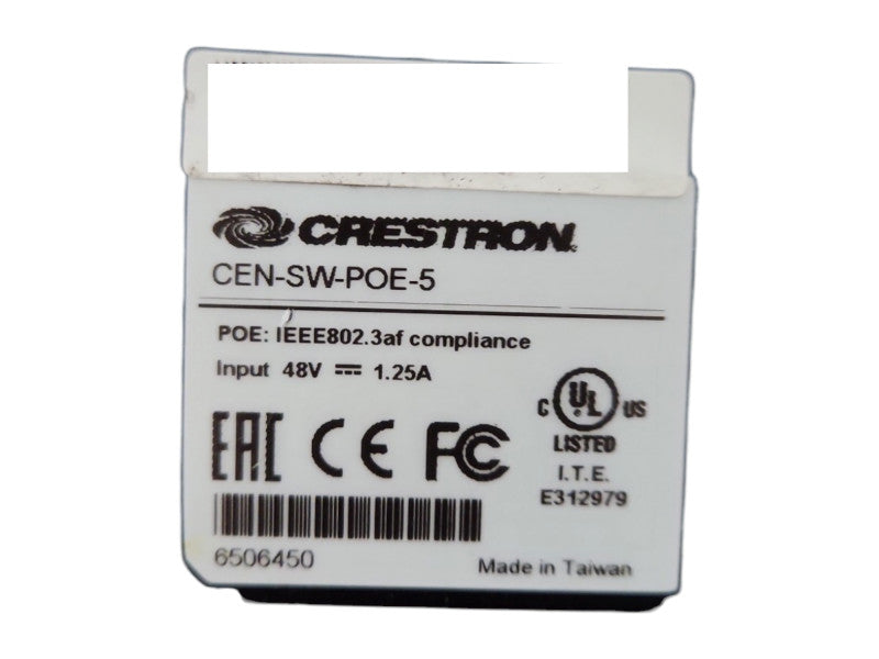Crestron CEN-SW-POE-5 Power Over Ethernet Switch w/ Power Adapter