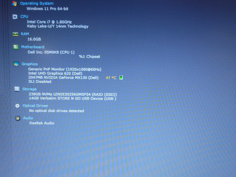 Dell Latitude 3500| i7-8565U| 16GB DDR4| GeForce MX130| 256GB SSD read β BudLap