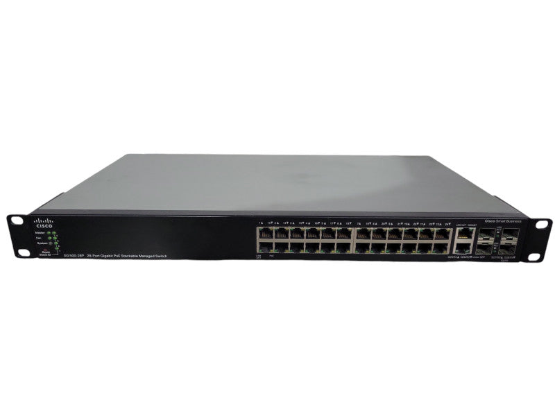 Cisco SG500-28P | 28-Port Gigabit PoE Stackable Managed Switch | 4x SFP !