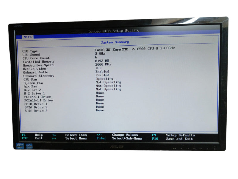 Lenovo ThinkCentre M720S Intel Core i7-8700 3.2GHz 8GB RAM SFF Q