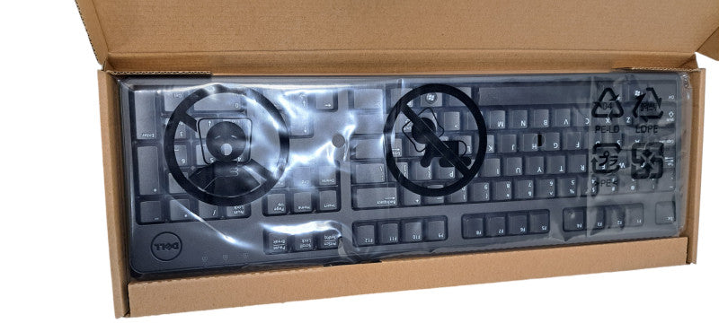 NEW Genuine Dell and Mice Combo | Keyboard Model: KB212-B Wired USB Full Size