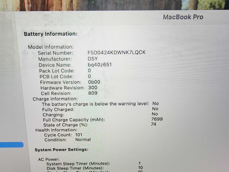 Apple Macbook Pro 2019 16" 6-Core i7-9750H @ 2.6Ghz 16GB DDR4 500GB SSD Radeon Pro 5300M 4GB (