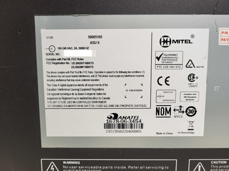 Mitel ASU II 50005105 Analog Service READ $