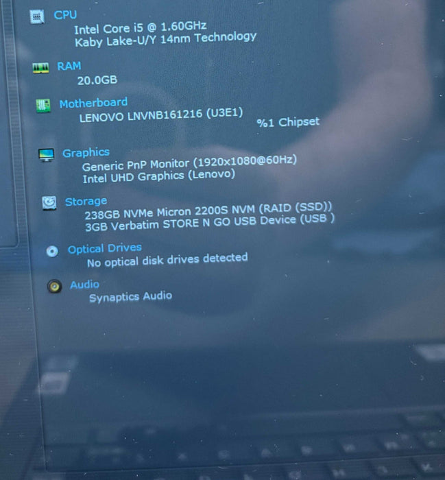 Lenovo IdeaPad Flex-14IML TOUCH i5-10210U@1.6GHz 16GB RAM 256GB SSD READ!  Lap200