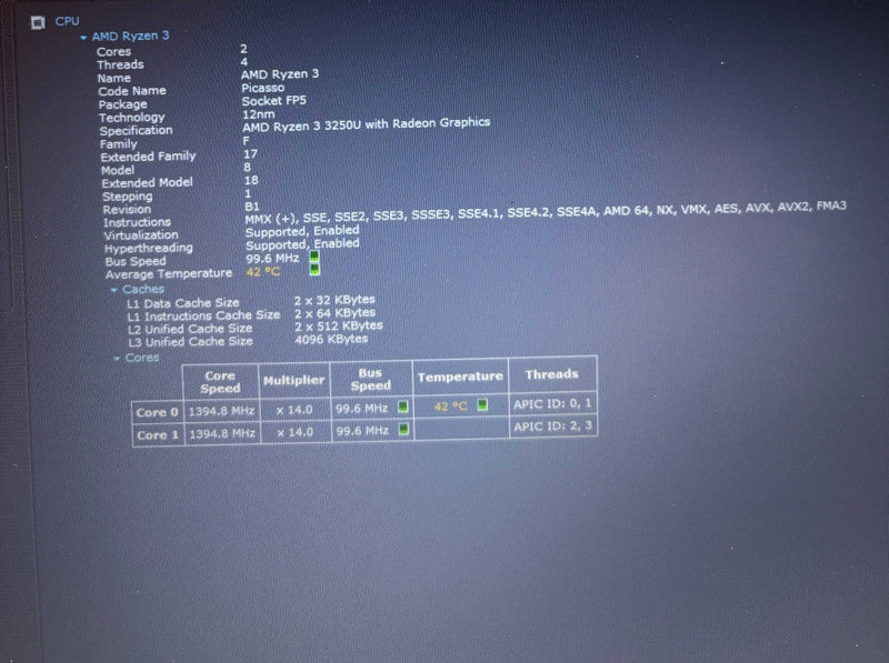 HP Laptop 15 AMD Ryzen 3 3250U With Radeon GPU 16GB RAM 256GB SSD READ  Lap200