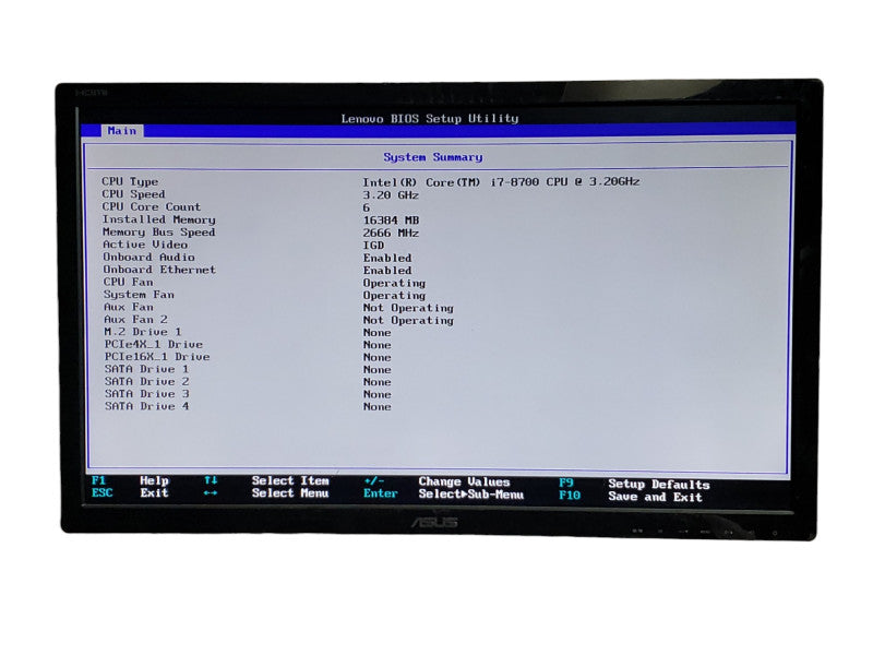 Lenovo ThinkStation P330 MT i7 - 8700 CPU @ 3.20GHz 16GB DDR4(READ)