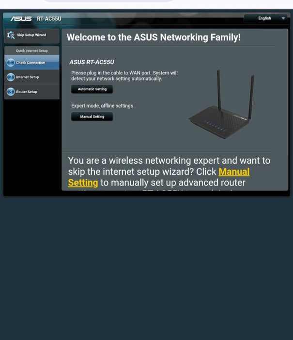 ASUS RT-AC55U Wireless Router Dual-band wireless-AC1200 gigabit router