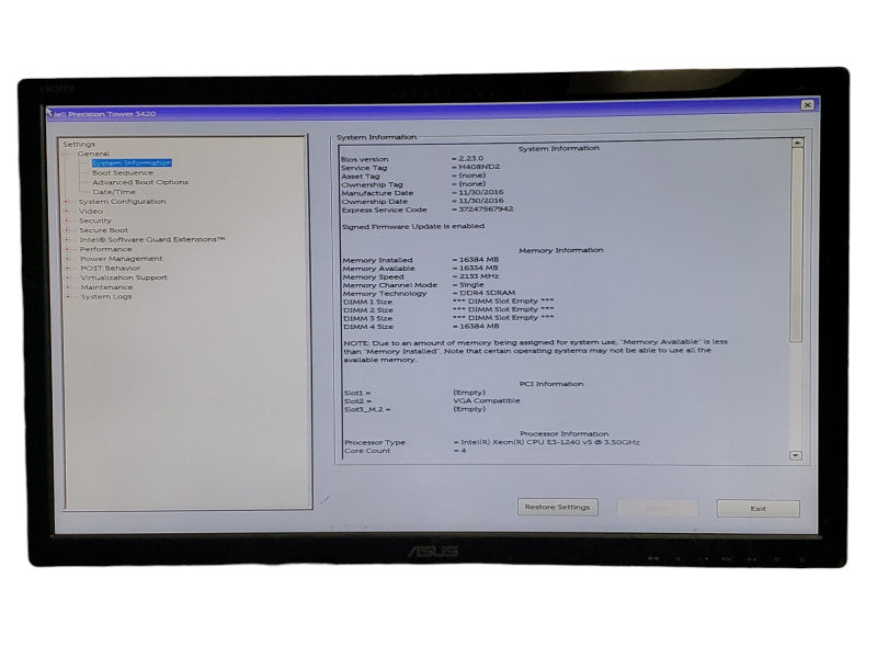 Dell Precision SFF Xeon E3-1240 V5 16GB DDR4 Quadro K620(READ)