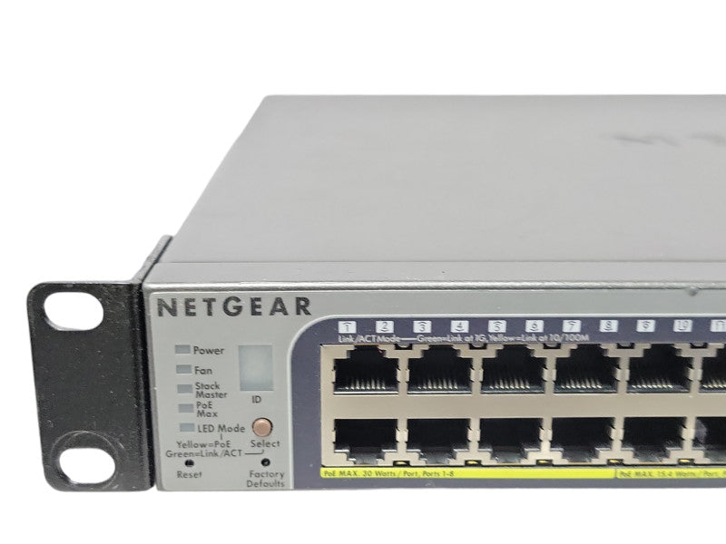 NetGear ProSafe 48-Port Gig Stackable Smart w/ PoE 4x SFP uplinks GS752TPS _