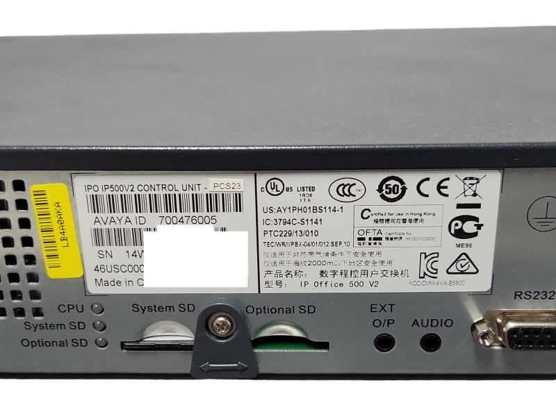 AVAYA IP OFFICE 500 V2 CONTROL UNIT IPO IP500V2 PCS23, READ _