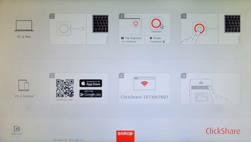 Barco ClickShare CSE-200 Wireless Presentation System w/ 1x Buttons R9861520 _