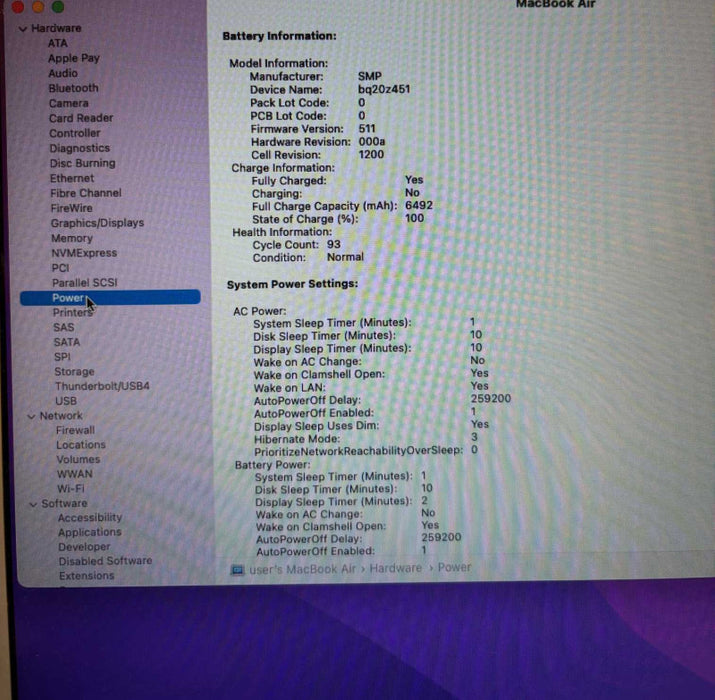 Apple MacBook Air 13" 2017 i5-5350U 8GB RAM 128GB SSD No Power Adapter