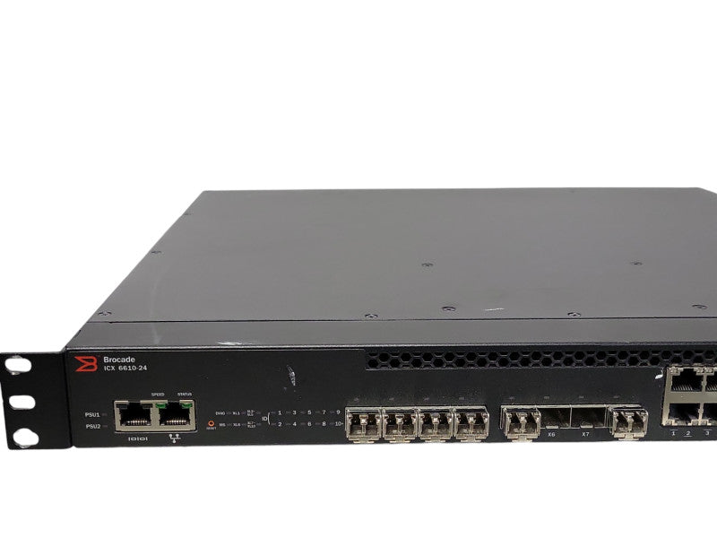 Brocade iCX6610-24-E 24x1GbE, 8x1GbE SFPP uplink 4× QSFP _