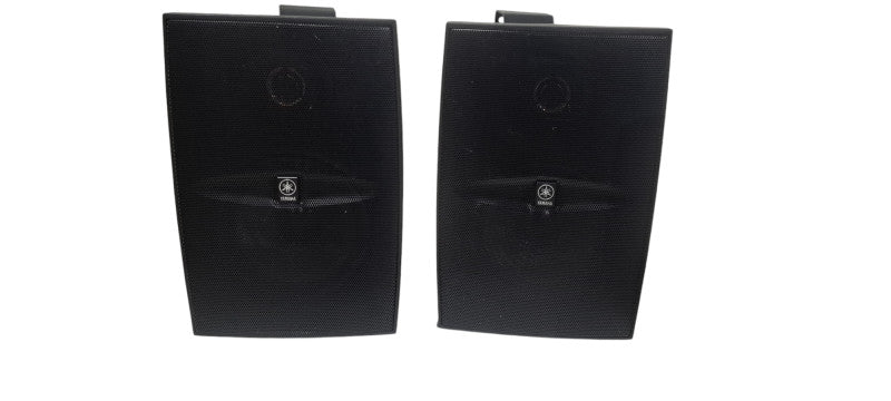 Pair Yamaha NS-AW1 Two-Way Indoor/Outdoor Black Speakers/Mounting Brackets