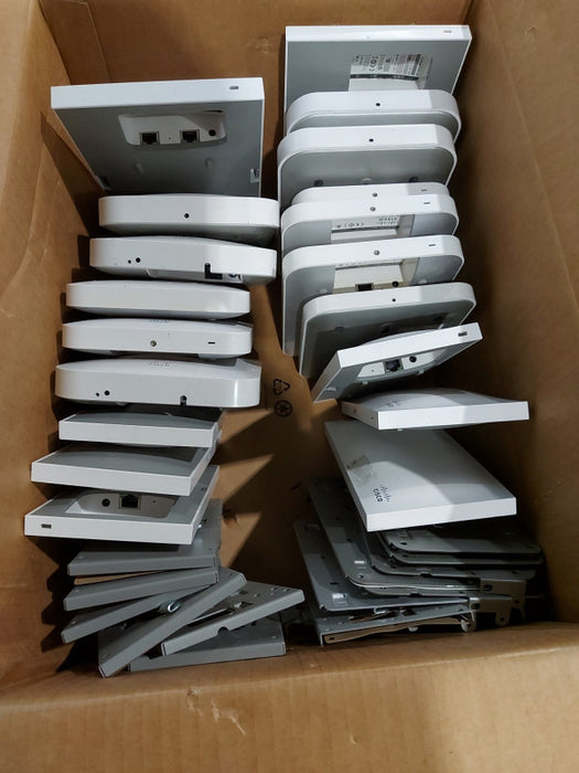 Box of Cisco Meraki Wireless Access Points and mounts| READ DESC - 33 PCS