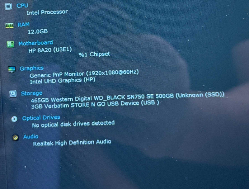 HP Laptop 15 Intel Core i3-1215U@1.2GHz 12GB DDR4 RAM 500GB NVMe SSD READ  Lap200