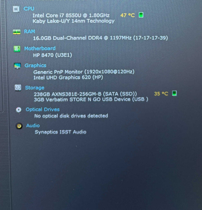 HP EliteBook x360 1040 G5 TOUCH i7-8550U@1.8GHz 16GB RAM 256GB SSD READ!  Lap200