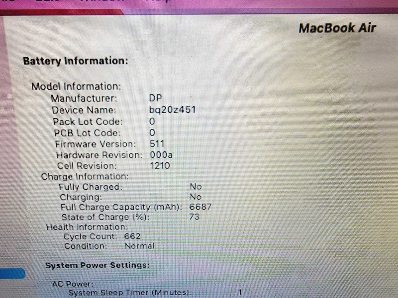 Apple Macbook Air 2015 13" 2-Core i5-5250U @ 1.6GHz 4GB DDR3 500GB SSD (