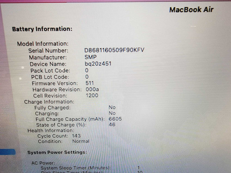 Apple Macbook Air 2017 13" 2-Core i5-5350U @ 1.8GHz 8GB DDR3 250GB SSD  (