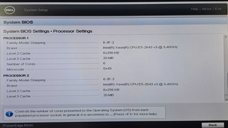Dell R630 1U 8x 2.5"| 2x Xeon E5-2643 v3 @3.40GHz 6C, 32GB DDR4, H730 Mini