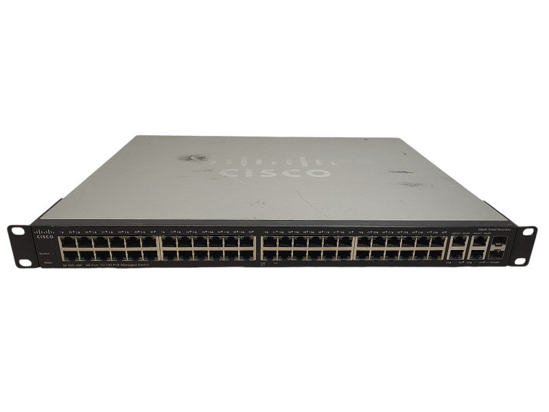 Cisco SF300-48P 48-Port 10/100 PoE Ethernet 2x SFP Smart Managed Network Swit $