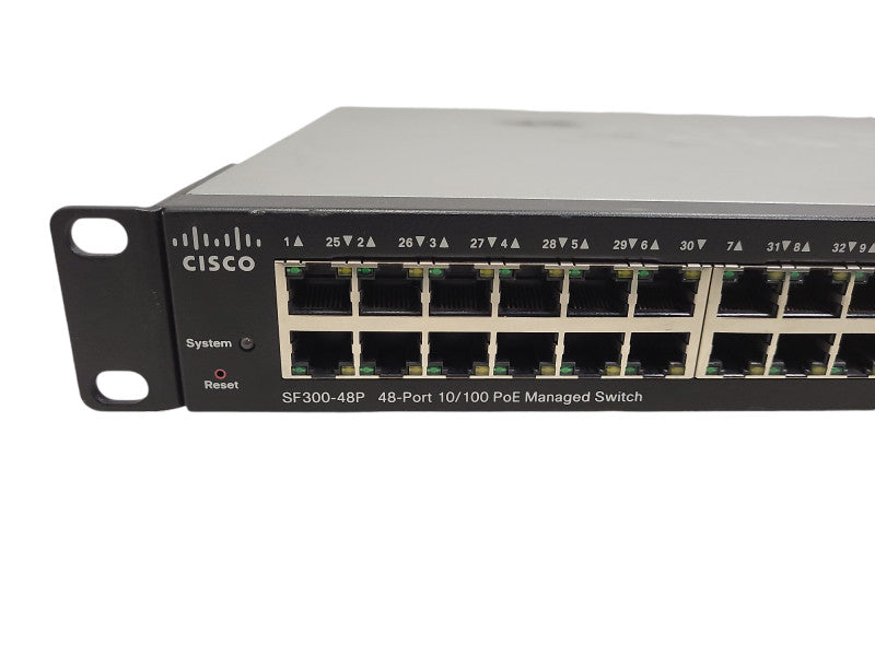 Cisco SF300-48P 48-Port 10/100 PoE Ethernet 2x SFP Smart Managed Network Swit $