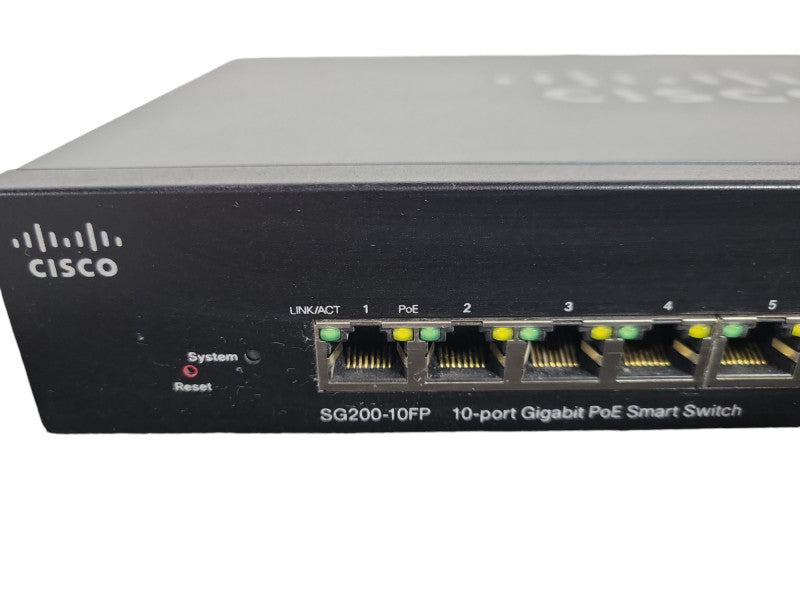 Cisco SG200-10FP Cisco 10 Port Gigabit Poe Smart Switch !