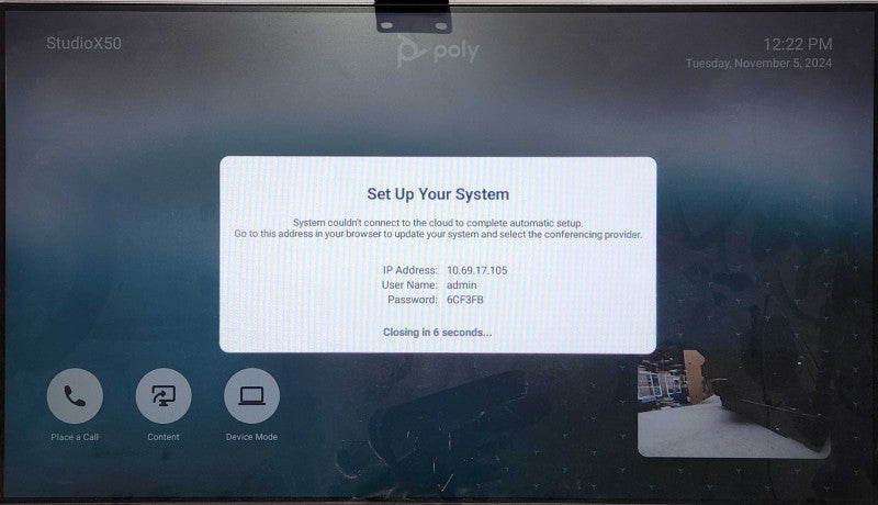 Polycom Poly Studio X50 Video Conferencing System Video Bar Only, No PSU