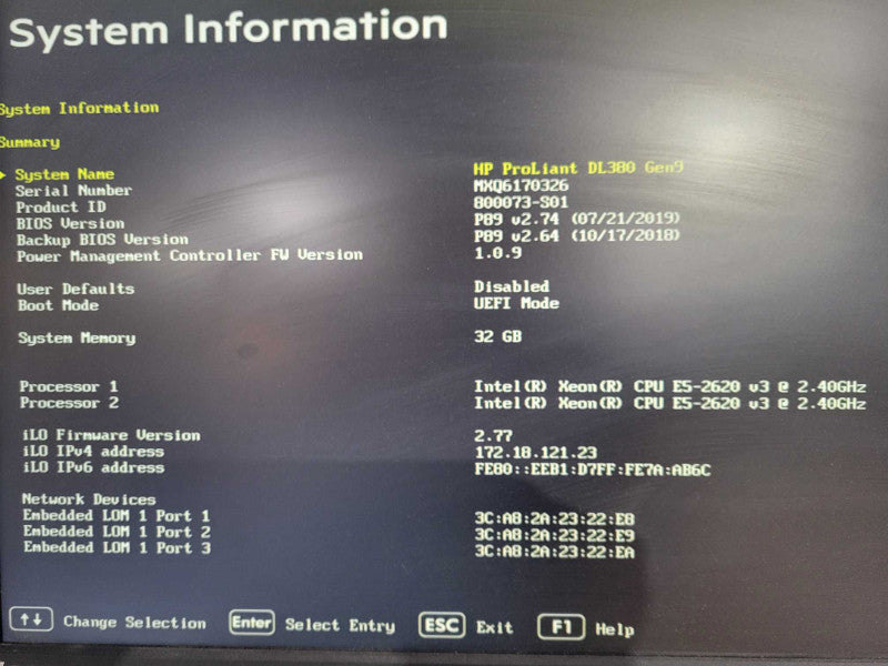 HP ProLiant DL380 Gen9 - Xeon E5-2620 v3 | 32GB RAM | P440ar 2x500W PSU 2.5" !