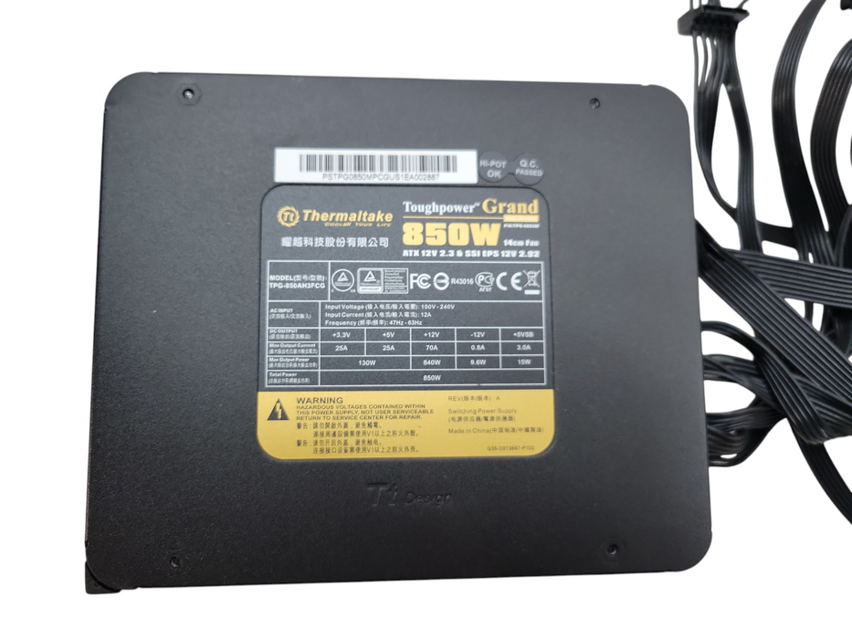 Thermaltake 850W Fully-Modular ATX PSU (TPG-0850M) %