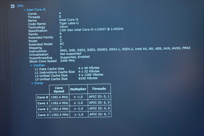 Dell Latitude 5420 Intel Core i5-1135G7@2.4GHz 16GB RAM 512GB SSD READ  Lap200