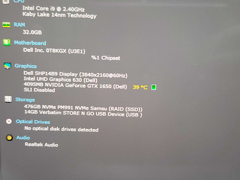 Dell XPS 15 7590| i9-9980HK| 32GB DDR4| GTX 1650| 512GB SSD 4K TOUCH β Lap200