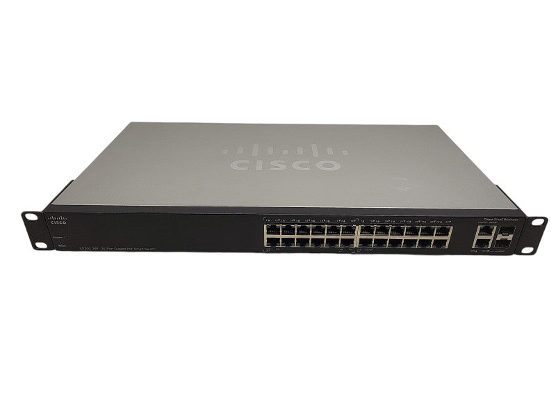 Cisco SG200-26P 26-Port Gigabit PoE Managed Smart Switch w/ Rack Ears $