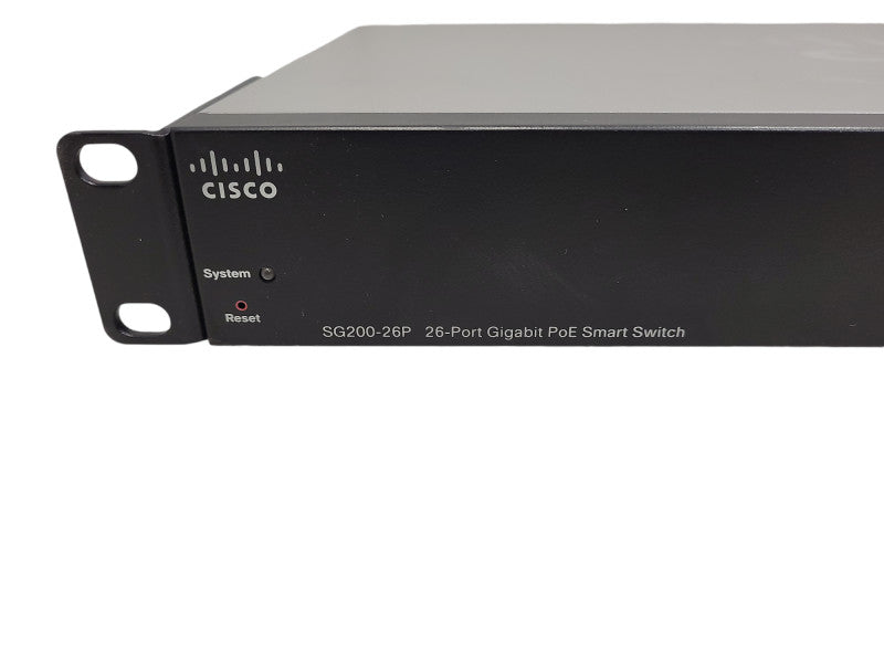 Cisco SG200-26P 26-Port Gigabit PoE Managed Smart Switch w/ Rack Ears $