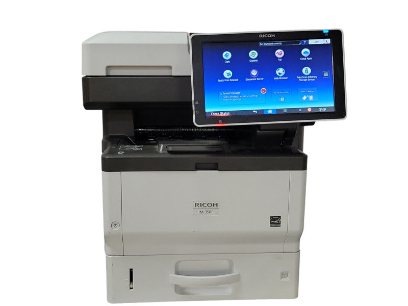 Ricoh IM 350F Black and White Multifunction Printer, No Toner, READ _
