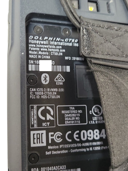 Honeywell Dolphin CT50 Mobile Computer CT50L0N-CS13SF0, READ _