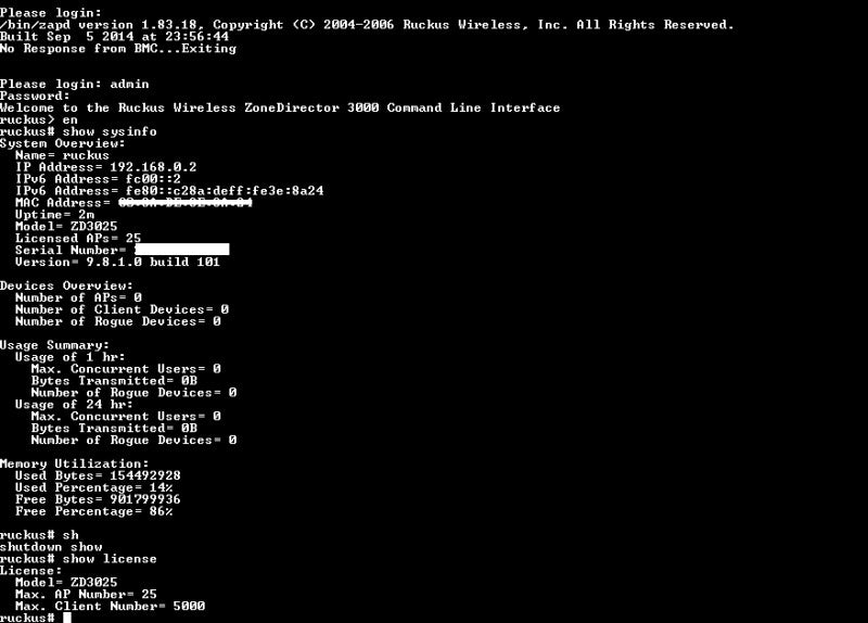 Ruckus ZoneDirector 3000 Gigabit Wireless LAN Controller