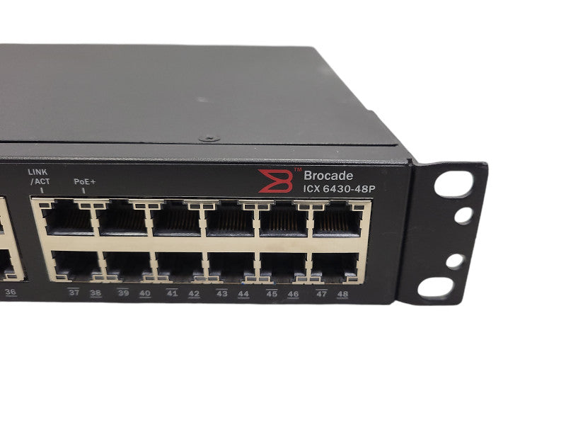 Brocade ICX 6430-48P ICX6430-48P 48x 1GbE RJ45 PoE + 4x 1GbE SFP Port 1U Switch Q$